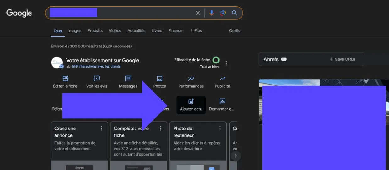 Comment créer des Google Posts depuis sa fiche d'établissement.