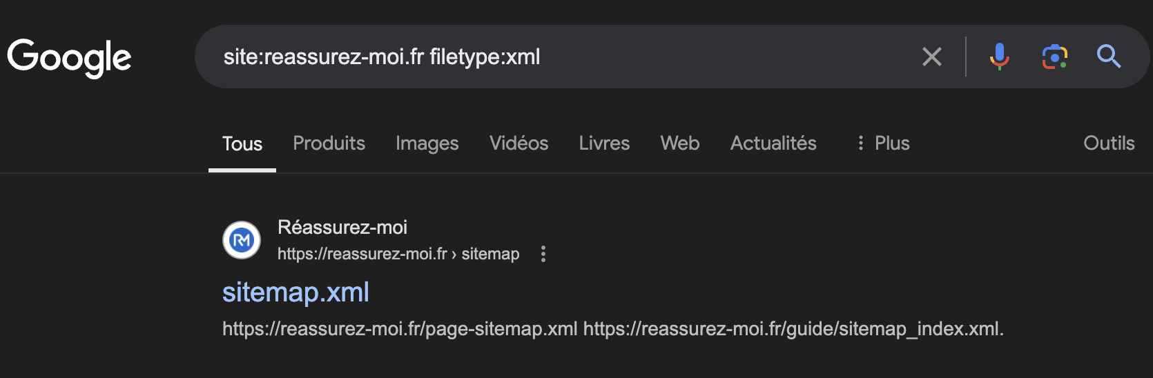 Utiliser les opérateurs de recherche pour retrouver le sitemap d'un site
