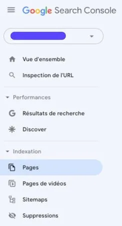 Accéder au rapport d'indexation des pages de la Search Console
