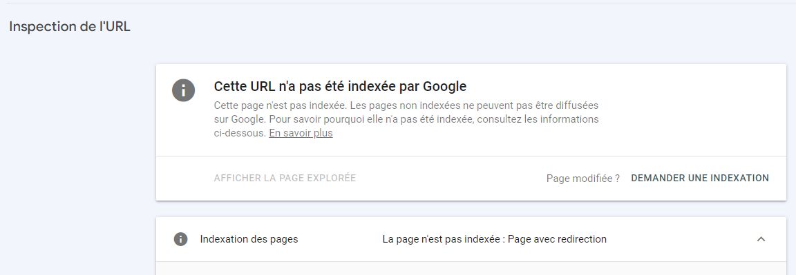 Statut Page avec redirection