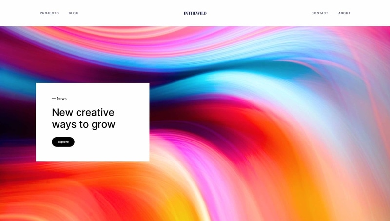 Creative landing page