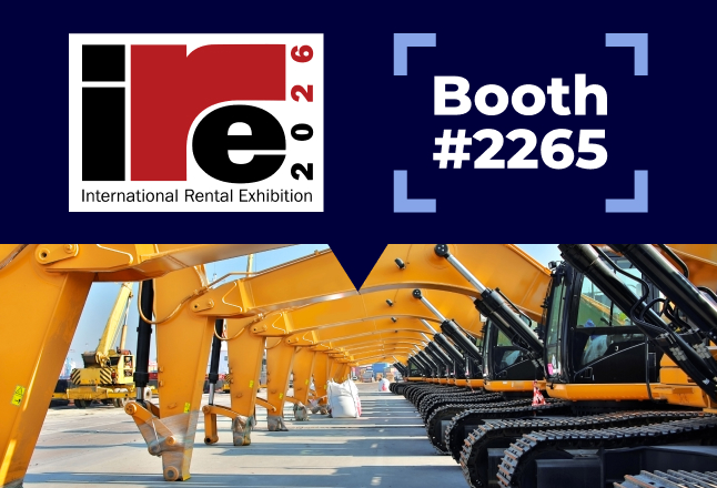 IRE logo above yellow rental machines and the text Booth#2265