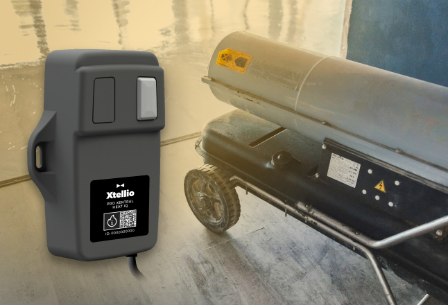 Xtellio Pro Xentral Heat IQ device besides an industrial heater