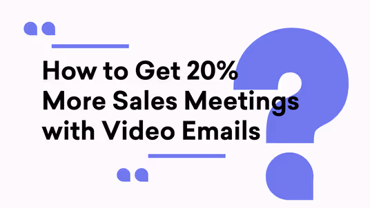 Increase your sales meeting number with video emails by SendSpark