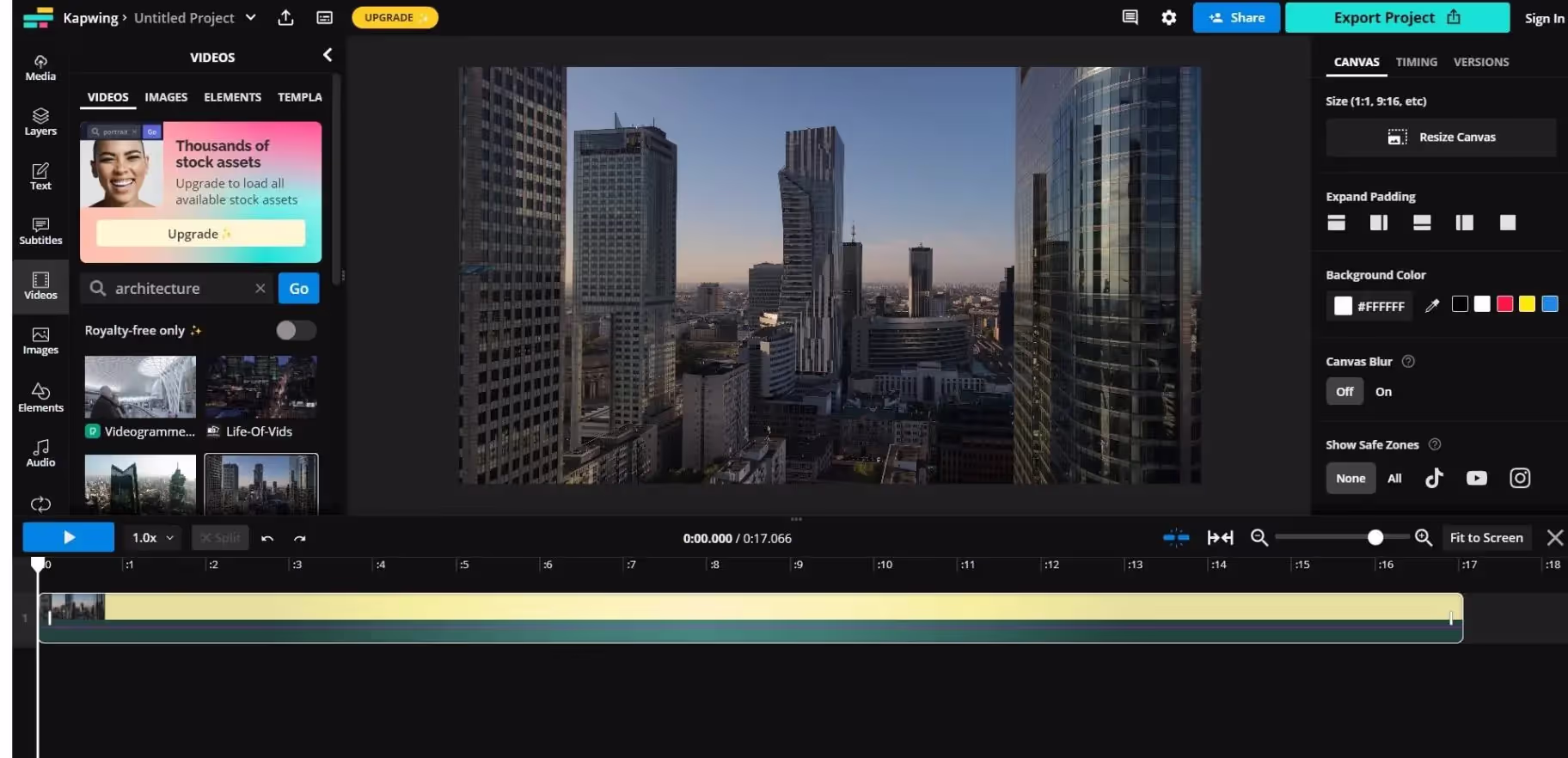 Screenshot of Kapwing's homepage, showcasing its online video editor and creative tools with features for video editing, meme creation, and social media content, all accessible via an easy-to-use interface.