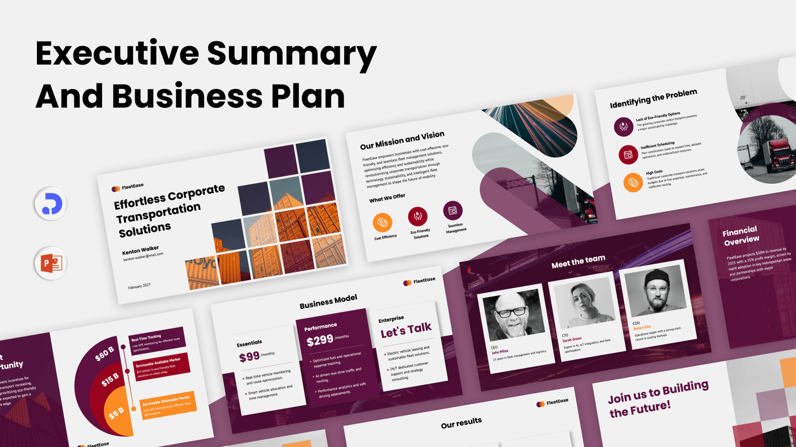 Executive Summary and Business Plan Presentation Template ...