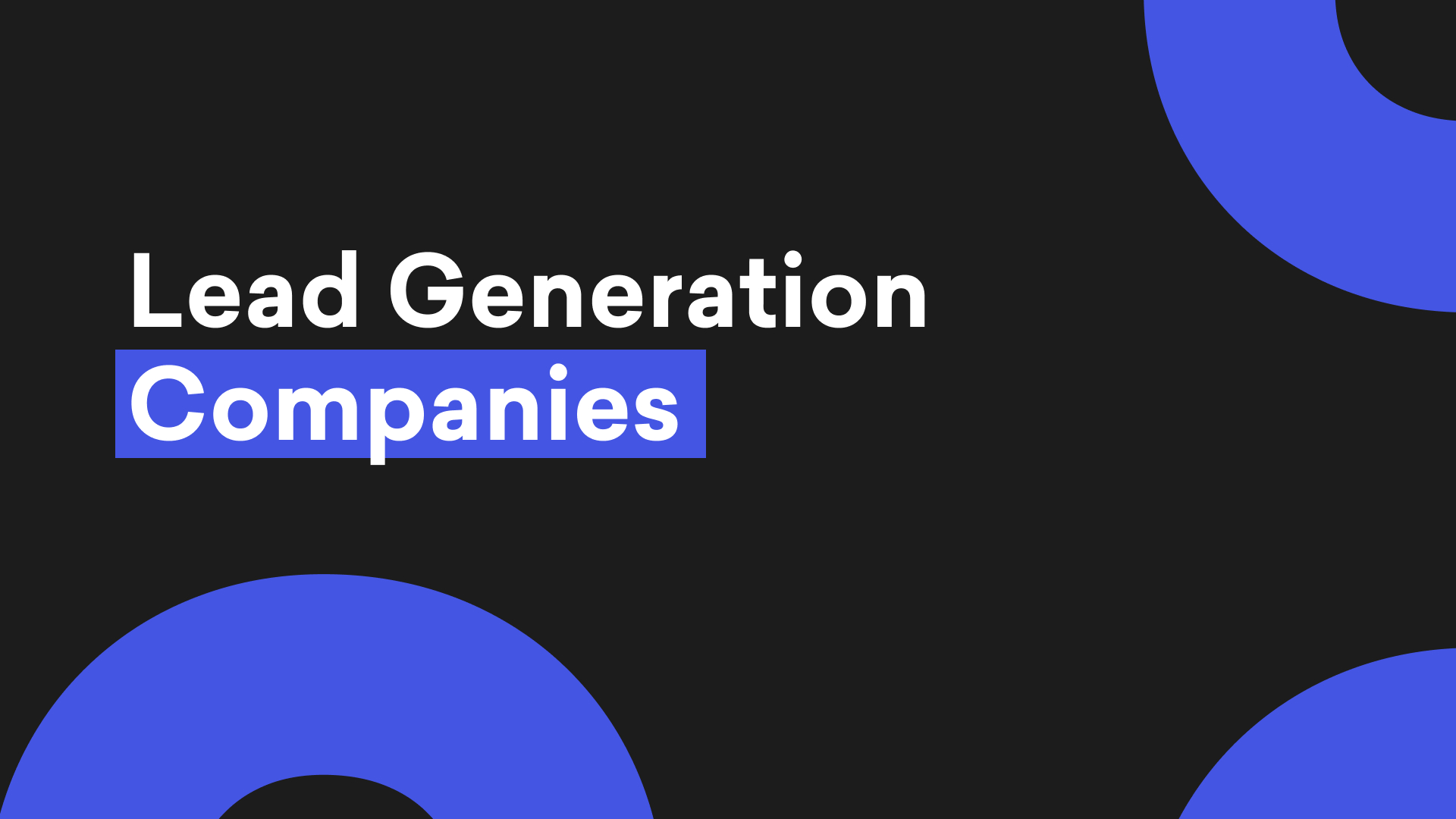 Lead Generation Companies of 2026