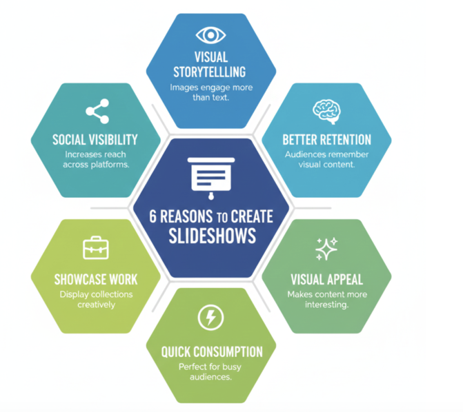 an infographic about why you should make a slideshow