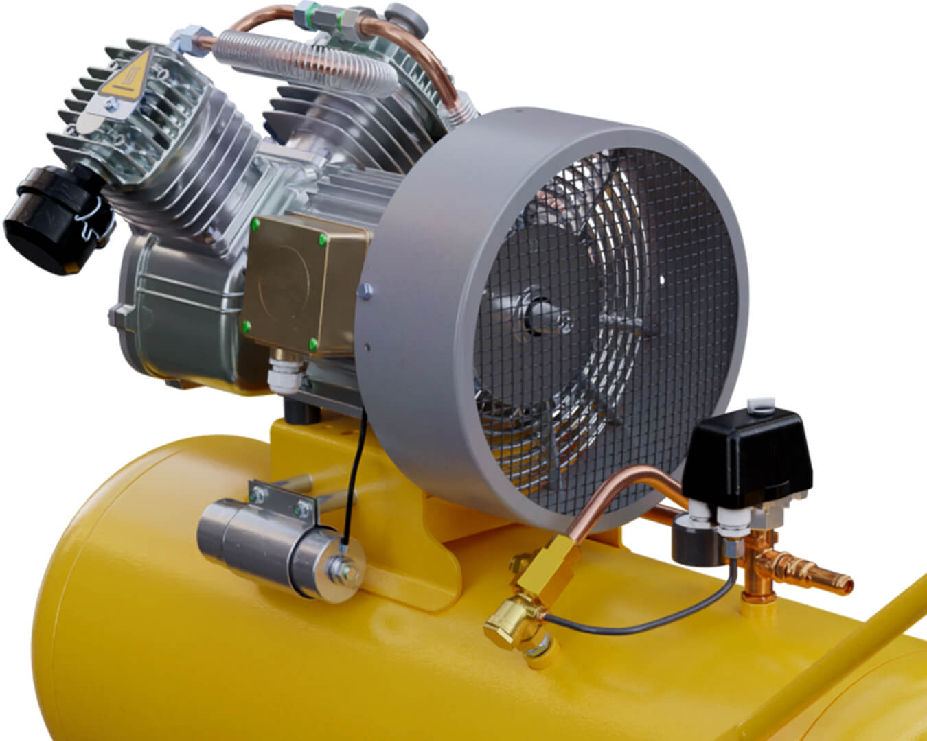 Detail einer Maschine von Kaeser Kompressoren