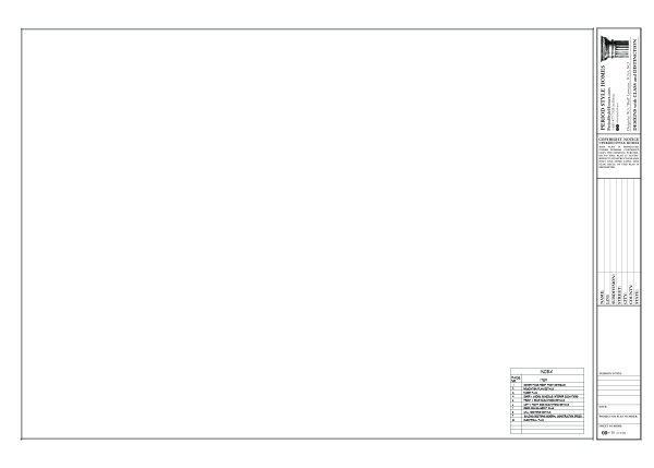 Titleblock page for a placeholder sheet. Residential house plans.