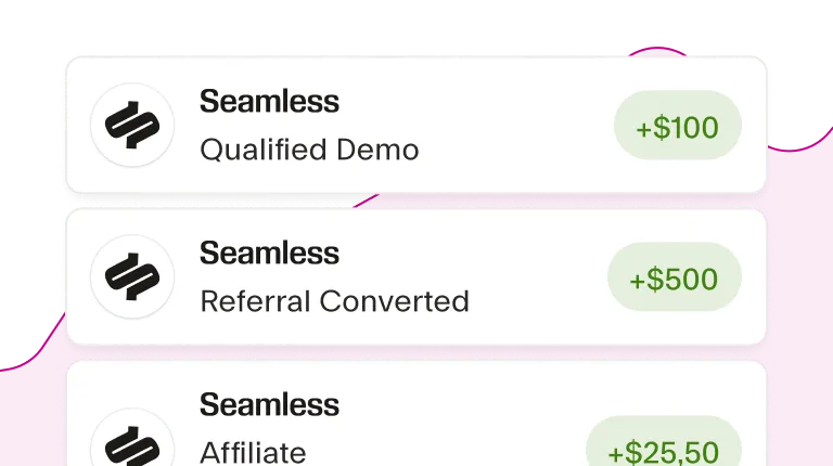 List of referral payouts.