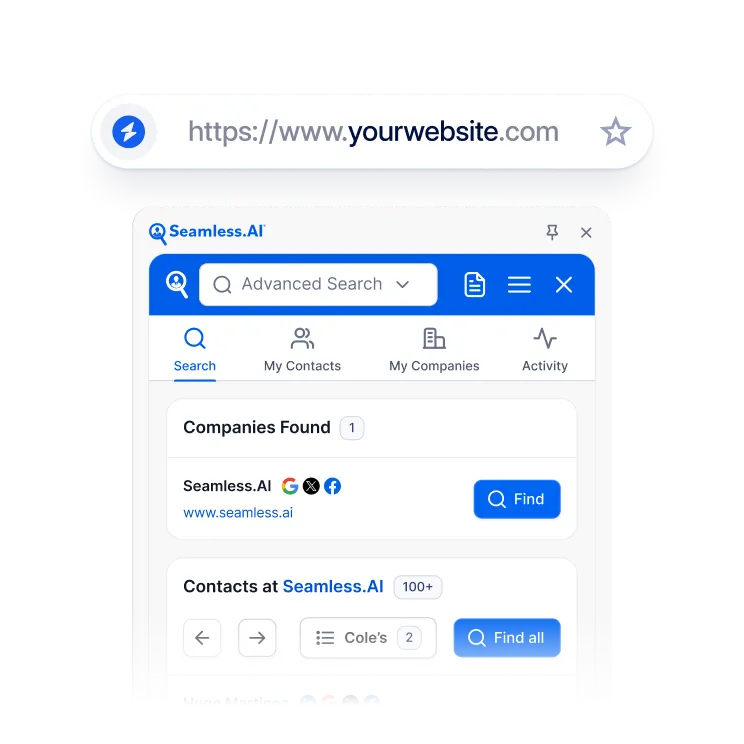 Using the Chrome Extension to prospect from any website