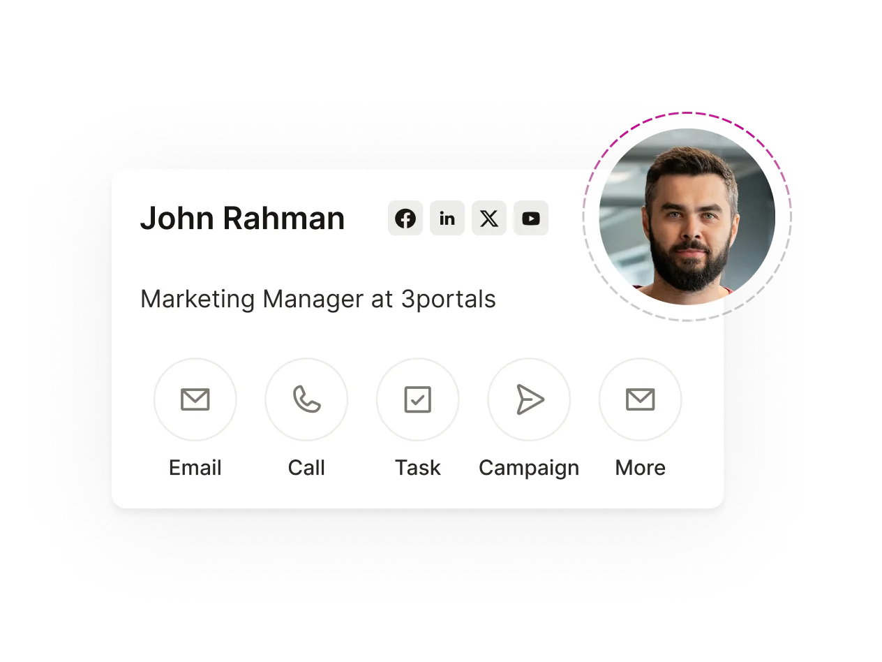 Contact card for John Rahman.