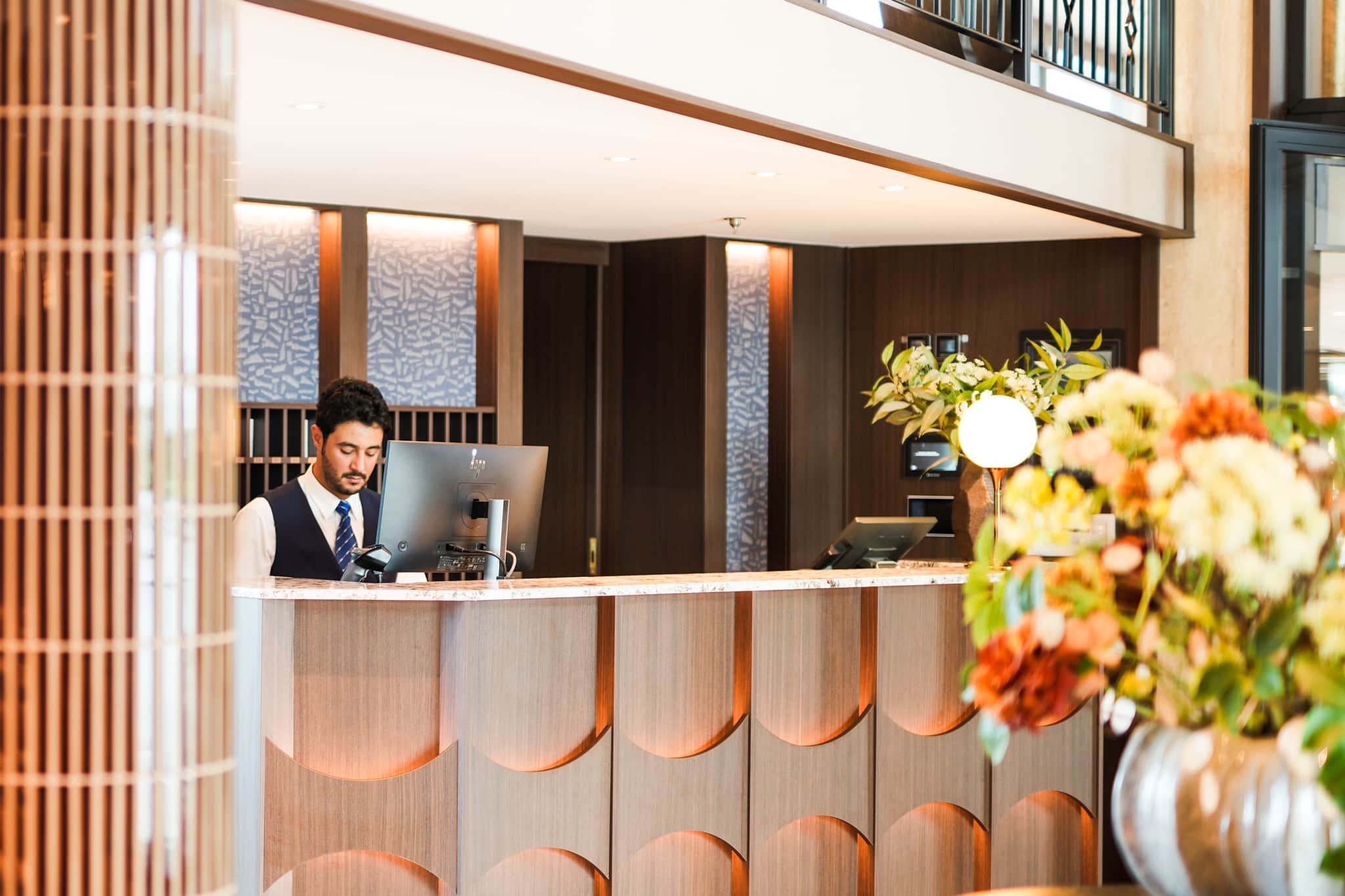 Reception desk aboard MS Riviera Resplendence