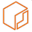 Orange outline of a 3D open box or cube with a partially open lid.