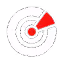 Red and black target with an arrow hitting the bullseye in the center.
