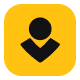 Opsgenie logo with black icon on yellow rounded square background.
