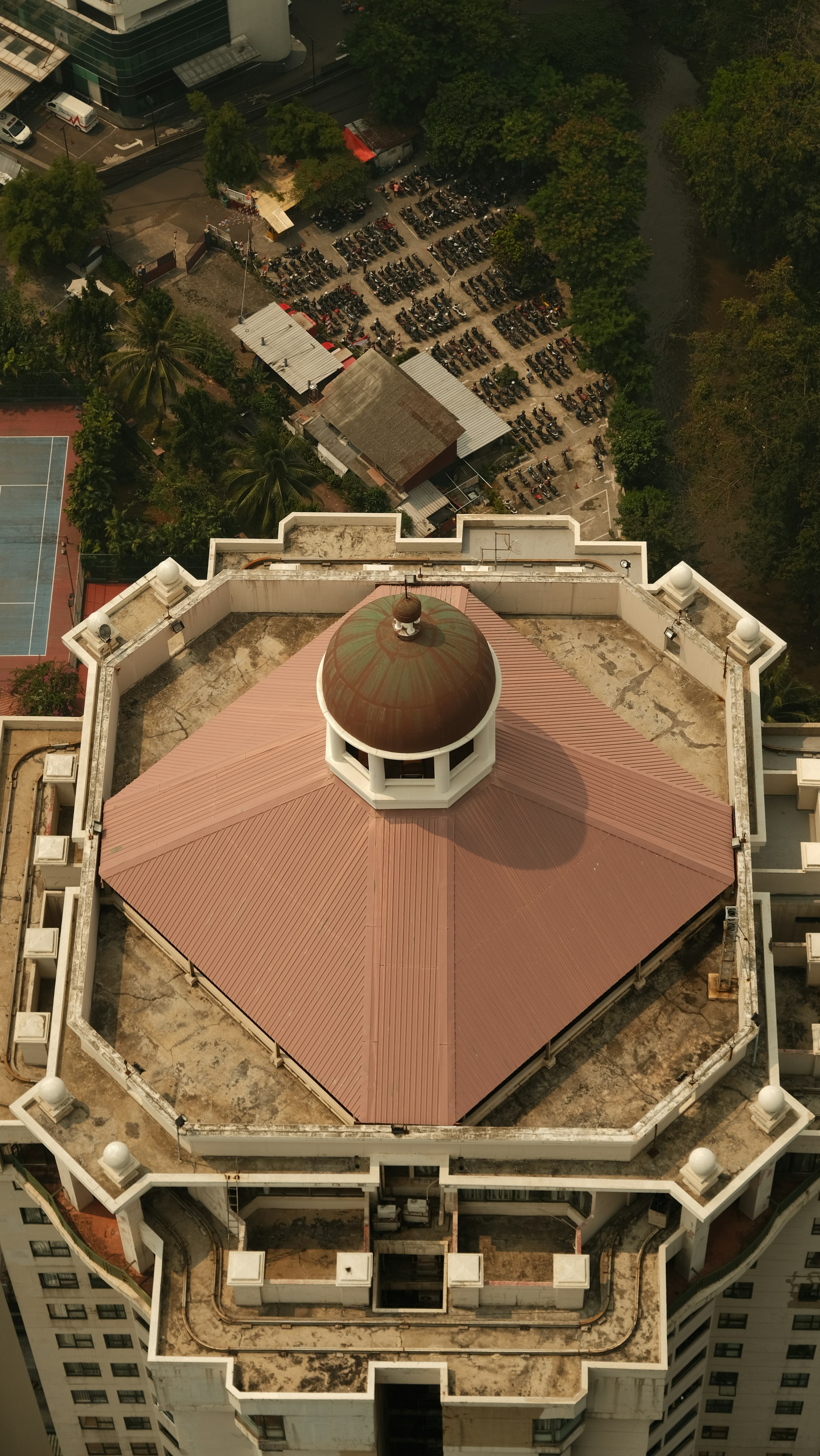 Aerial view of warehouse property