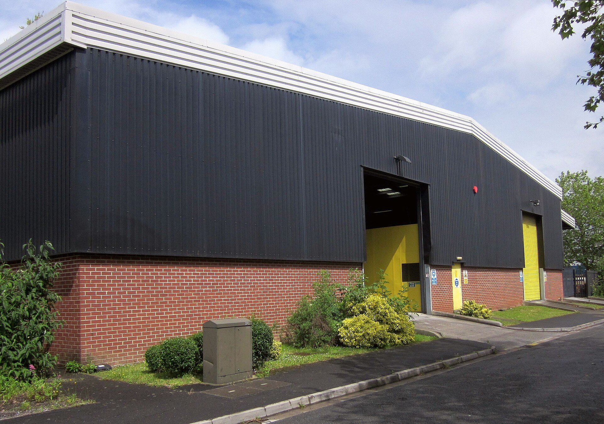Modern warehouse unit exterior