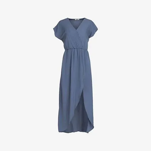 a blue dress on a ghost mannequin