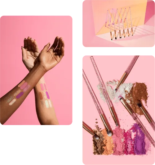 hand model's wearing makeup on arms