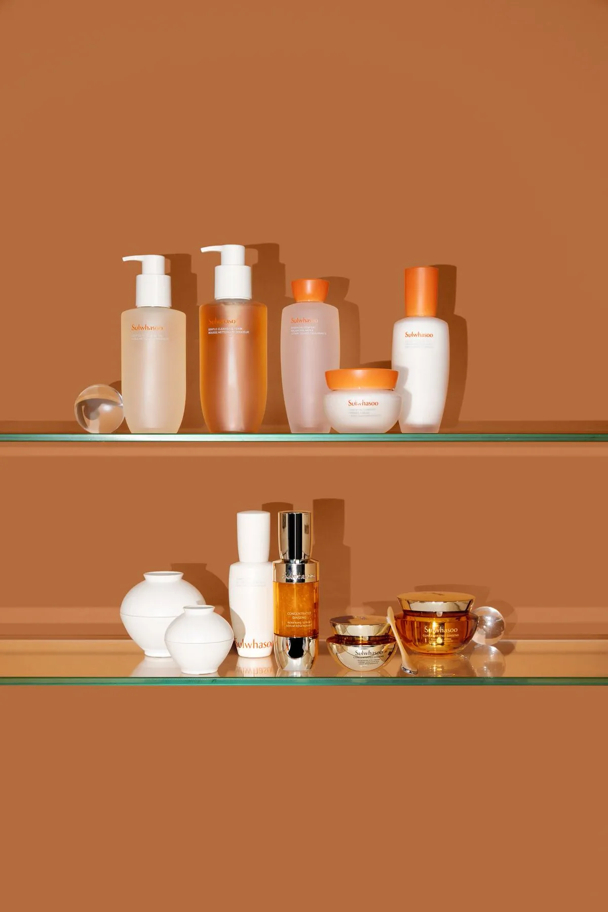 a white smart speaker on a desk