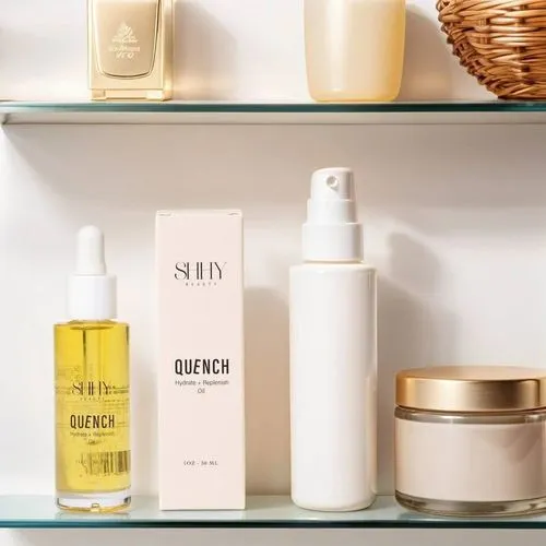 face oil on a counter