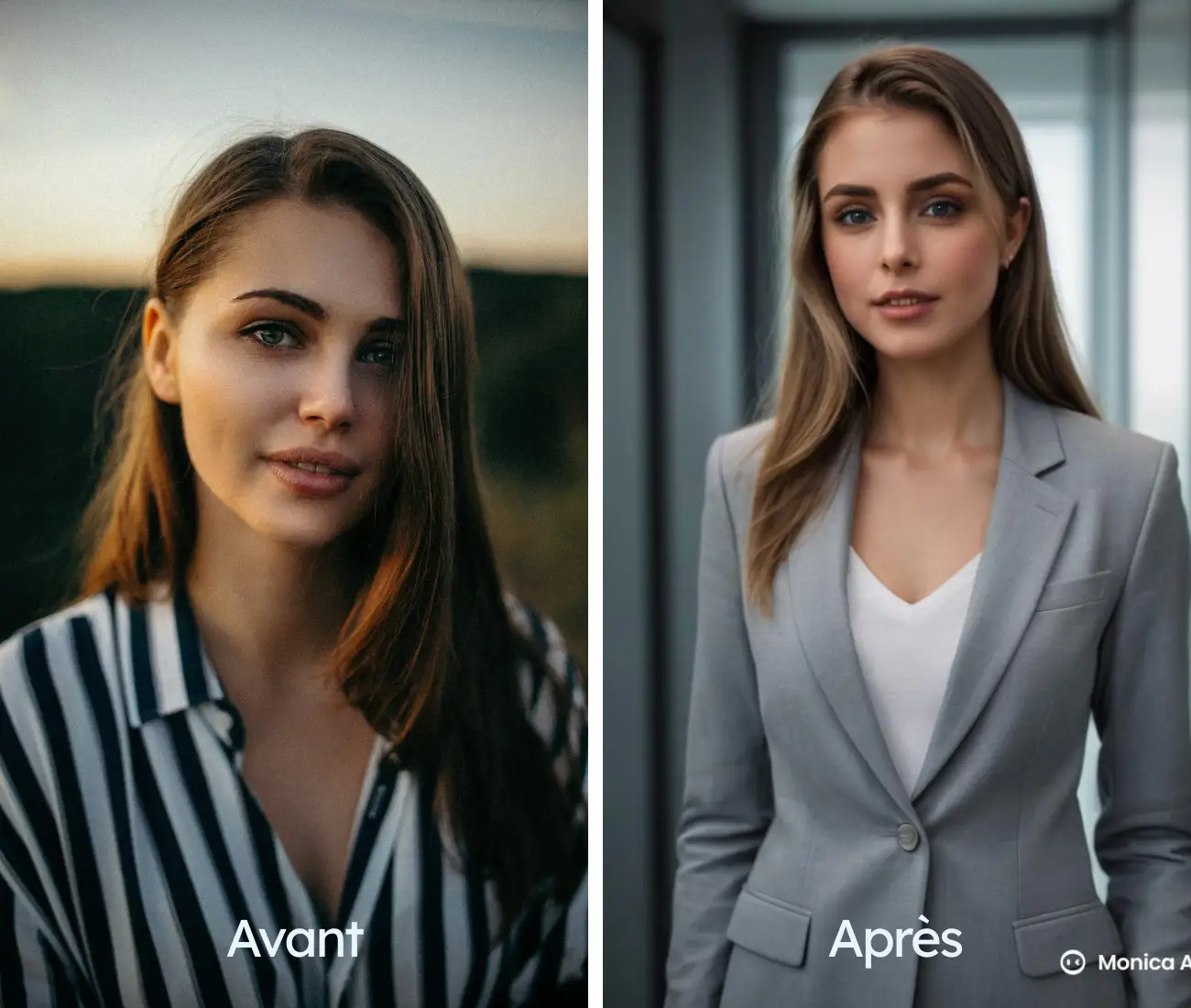 Créer portrait professionnel IA avec Monica