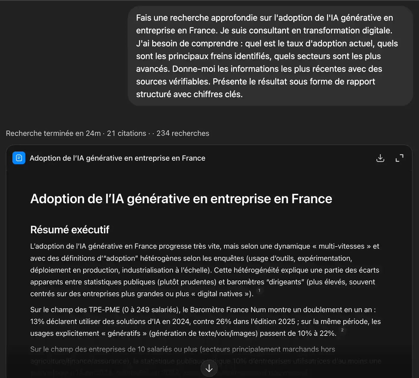 Prompt pour faire de la recherche avec ChatPT