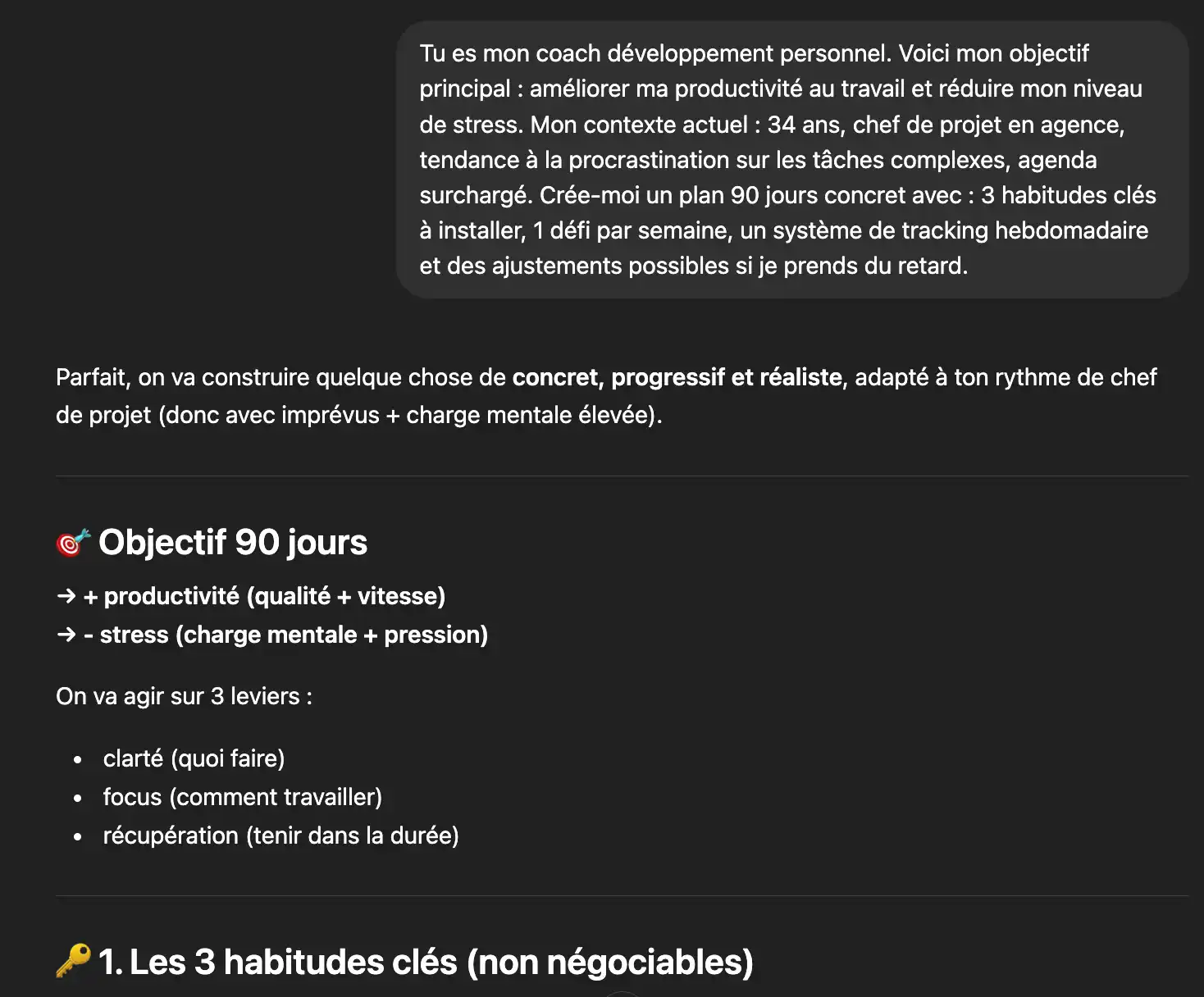 Prompt pour établir un plan d'actions avec ChatGPT