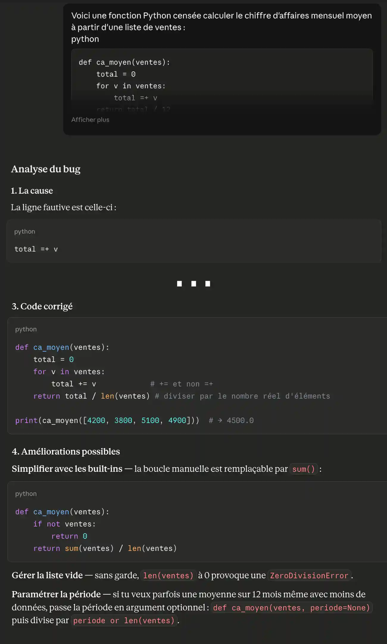 Exemple de prompt Claude Code