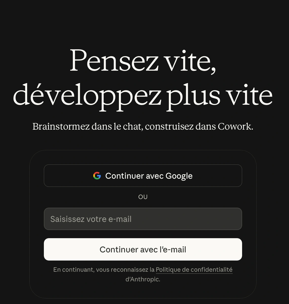 Créer compte Claude AI