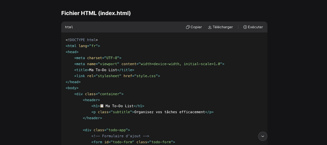 Générer du code gratuitement avec DeepSeek