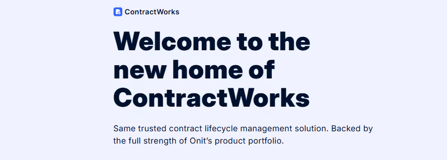 ContractWorks homepage