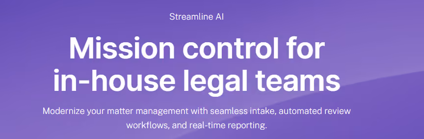 Streamline AI's homepage