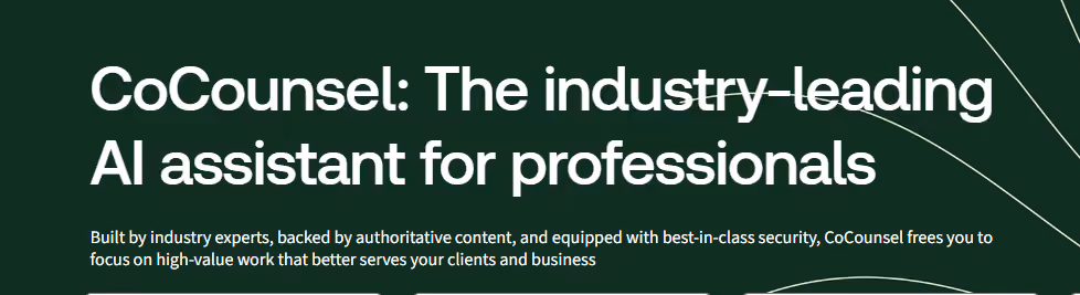 CoCounsel homepage