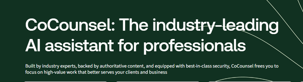CoCounsel homepage
