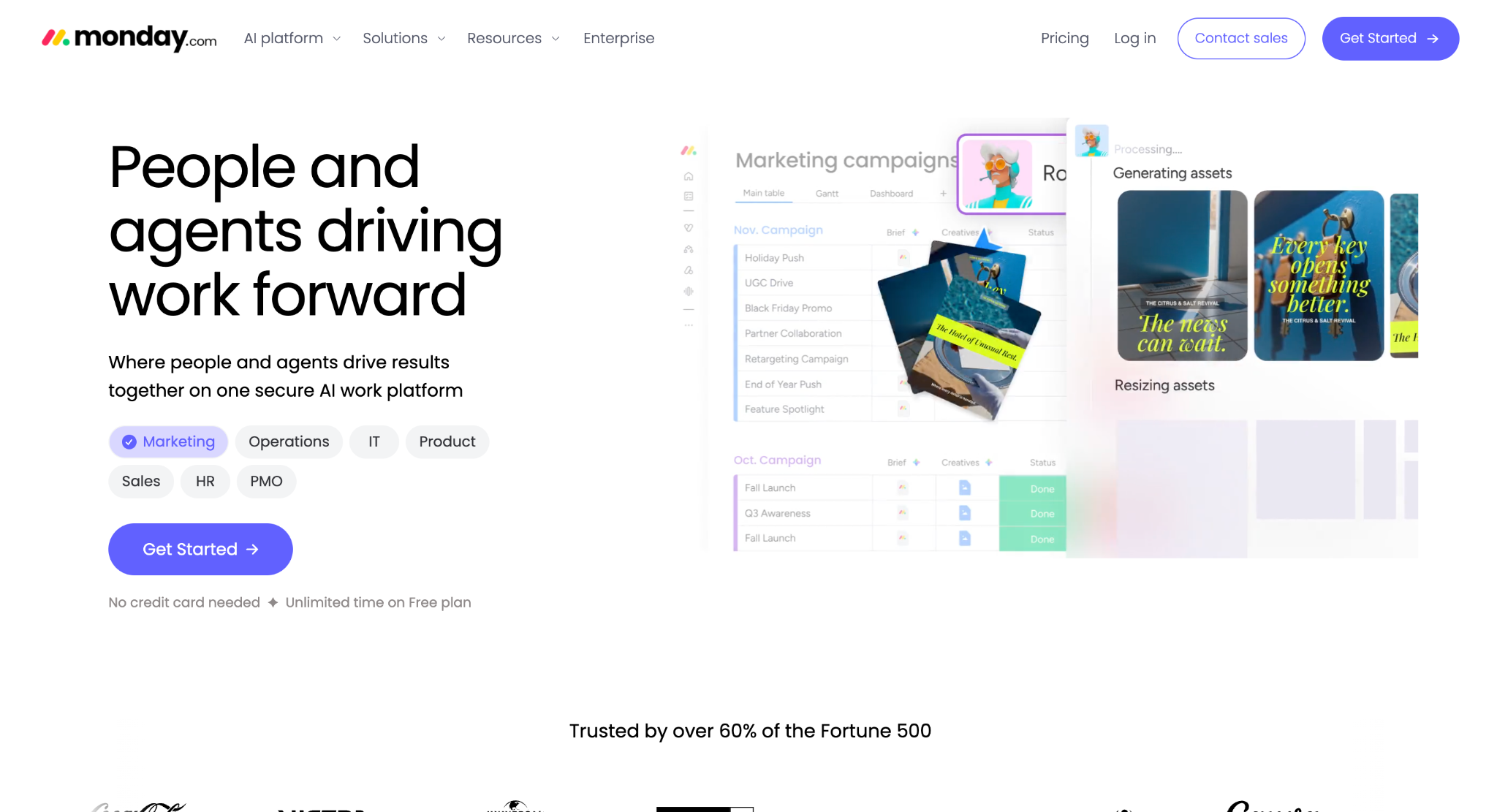 Monday.com homepage