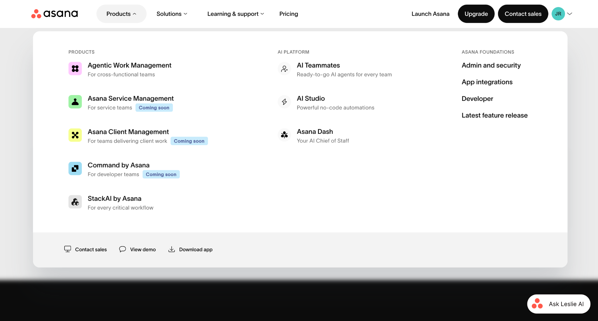 Asana homepage