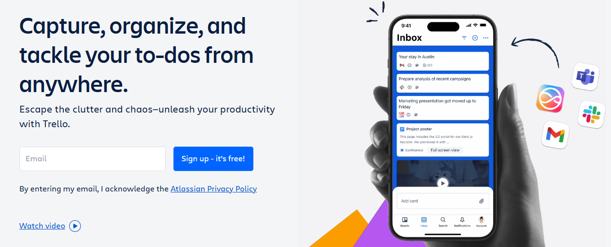 Trello homepage