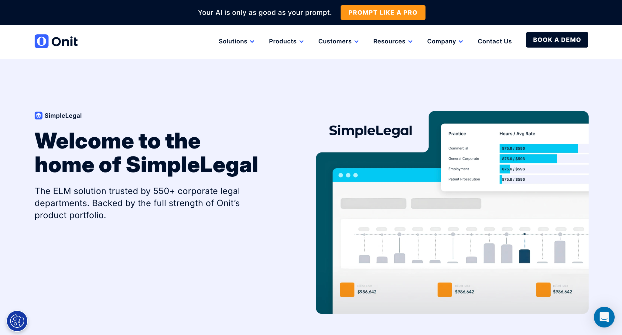 SimpleLegal homepage