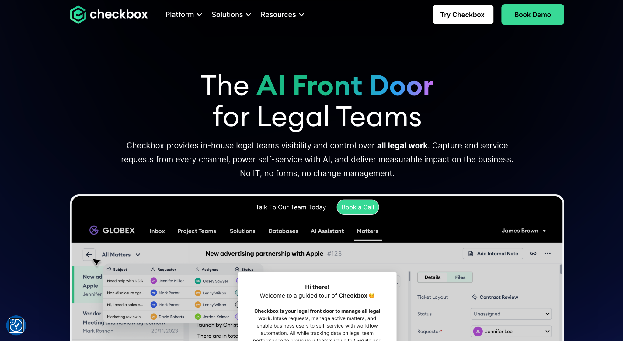 Checkbox.ai homepage