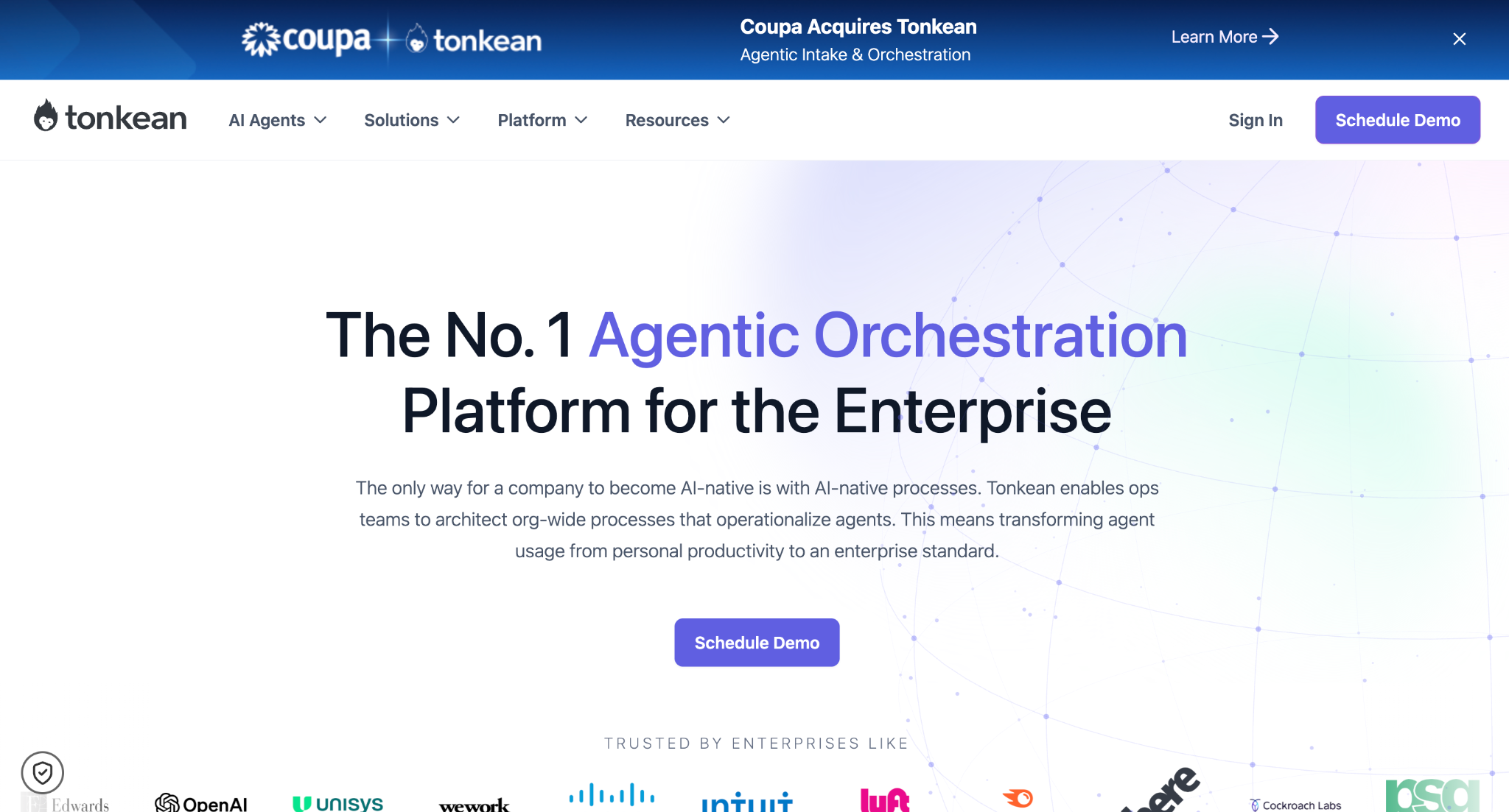 Tonkean homepage
