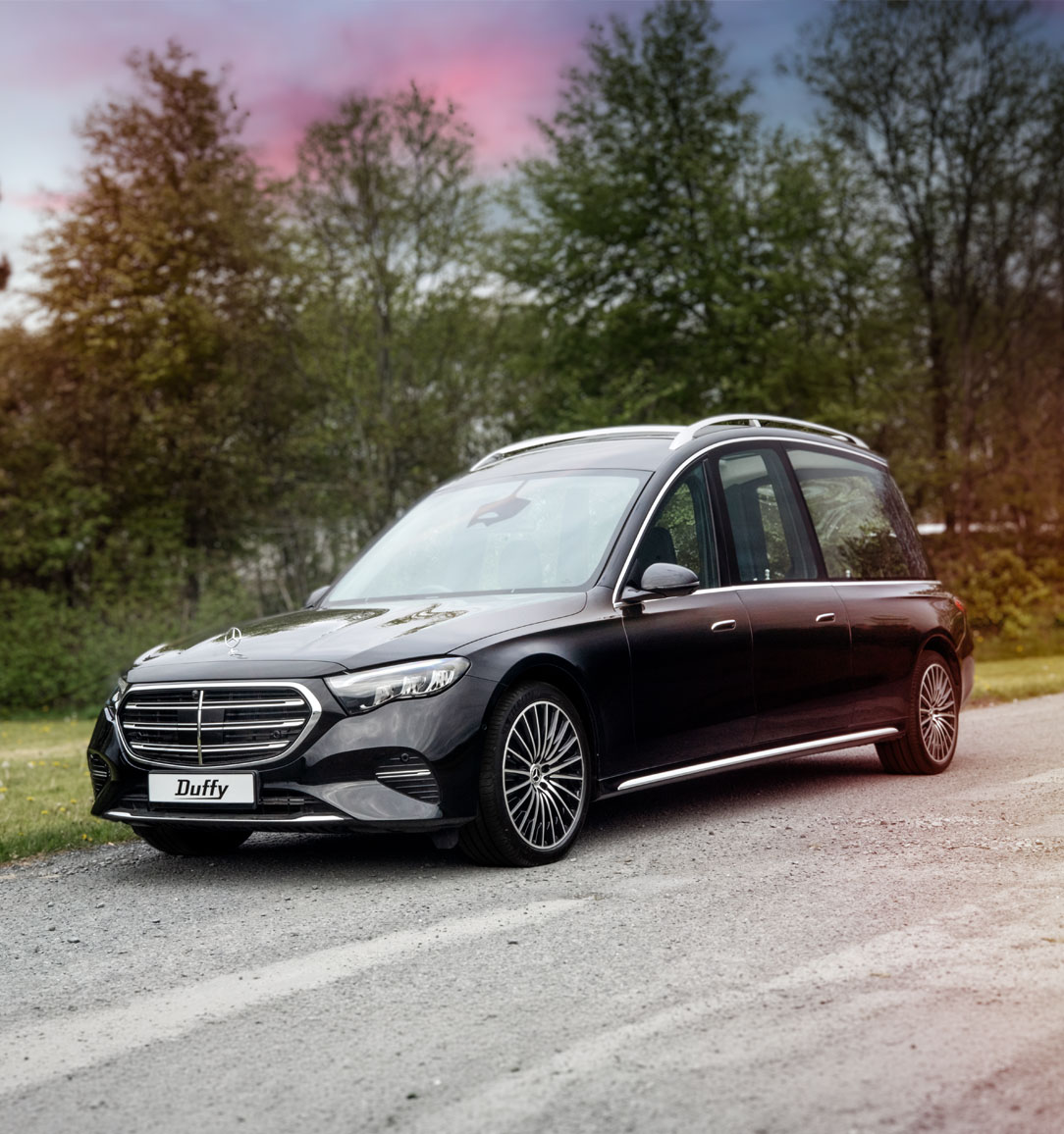E-Class Mercedes Hearse with Chrome Trims