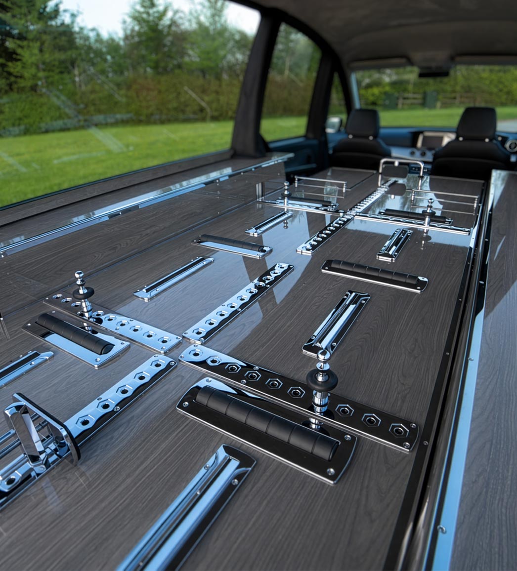 Electric Hearse Deck in Lower Position