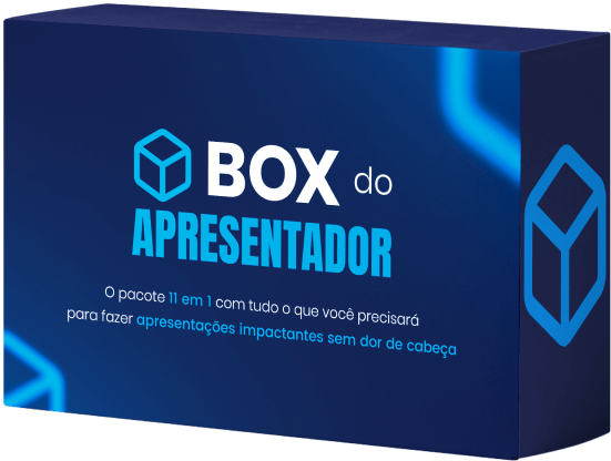 uma imagem da box do apresentador
