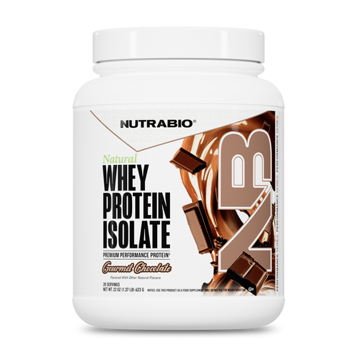 Natural Whey Protein Isolate - 20 Servings (Gourmet Chocolate)
