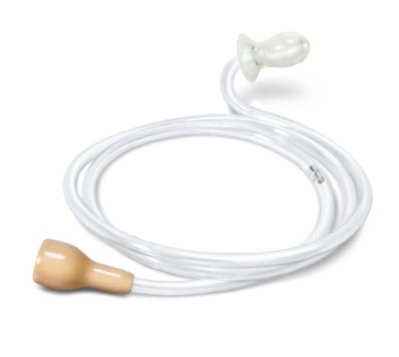 Coiled-up hearing aid listening tube