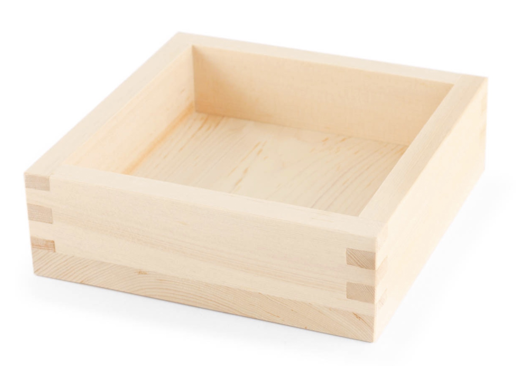 Square wood box
