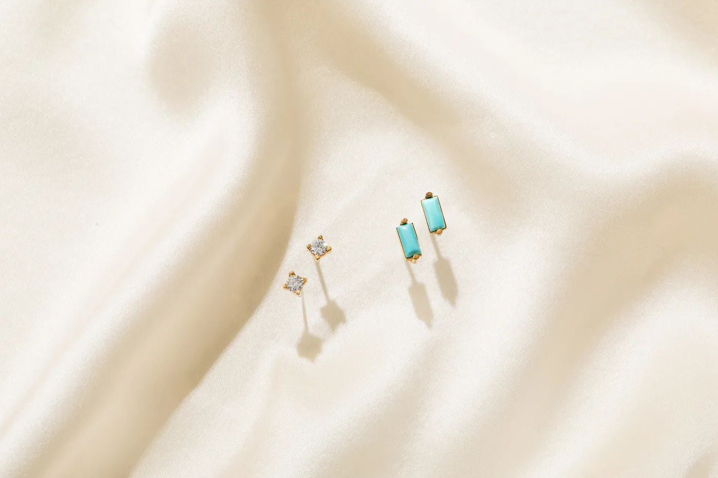 earnings on cloth backdrop